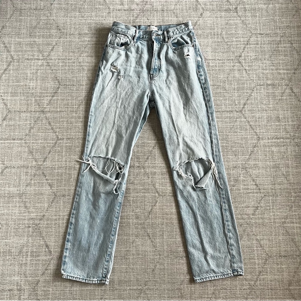 PacSun Pacific Sunwear Women’s Light Blue Distressed Dad Denim Jeans